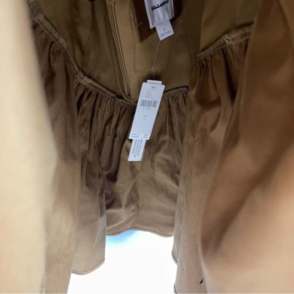 Anthropologie‎ Maeve Drop Wrap Mini Dress Brown Backless - Picture 8 of 10